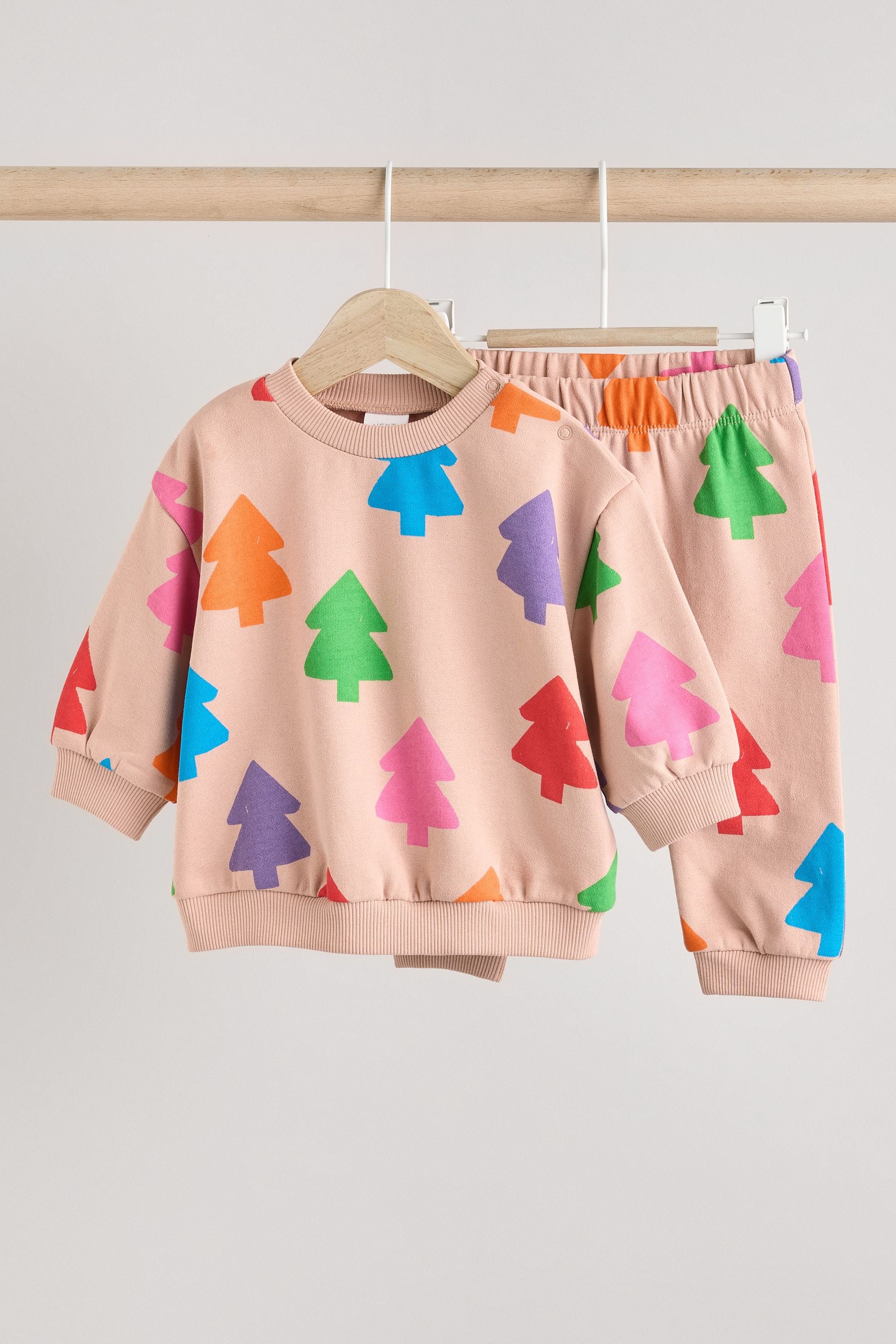 Bright Tree Baby Christmas Cosy Sweatshirt and Joggers Set 0mths 2yrs