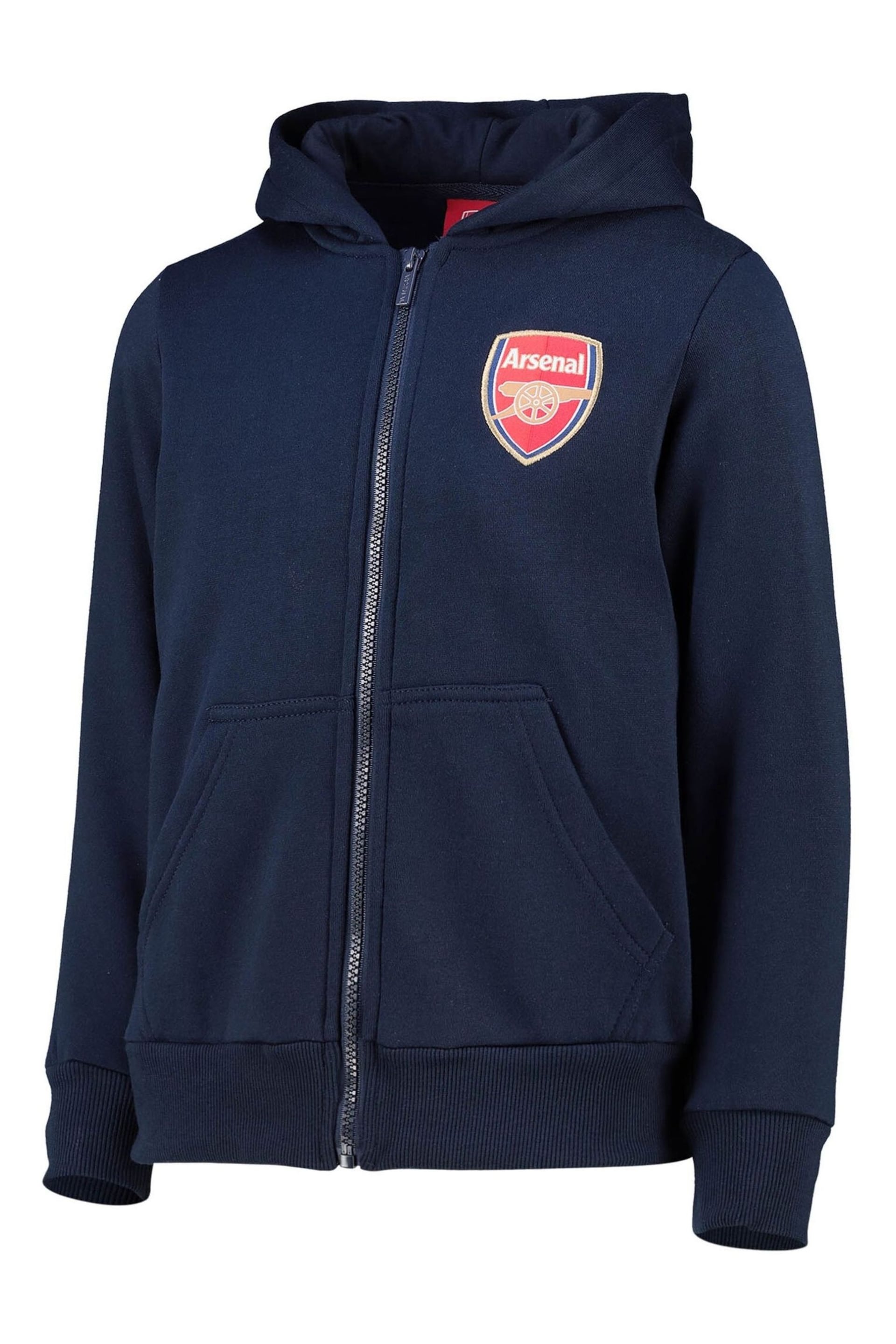 adidas Blue Arsenal Full Zip Hoodie - Image 2 of 3