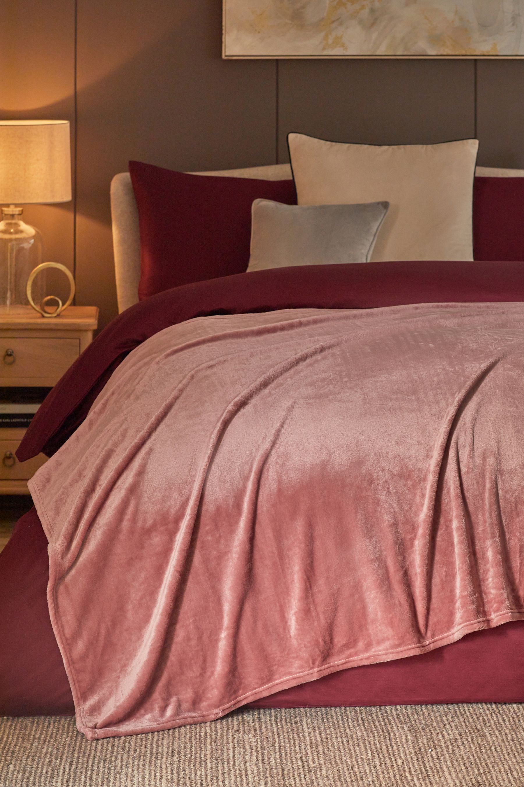 Next pink throws clearance