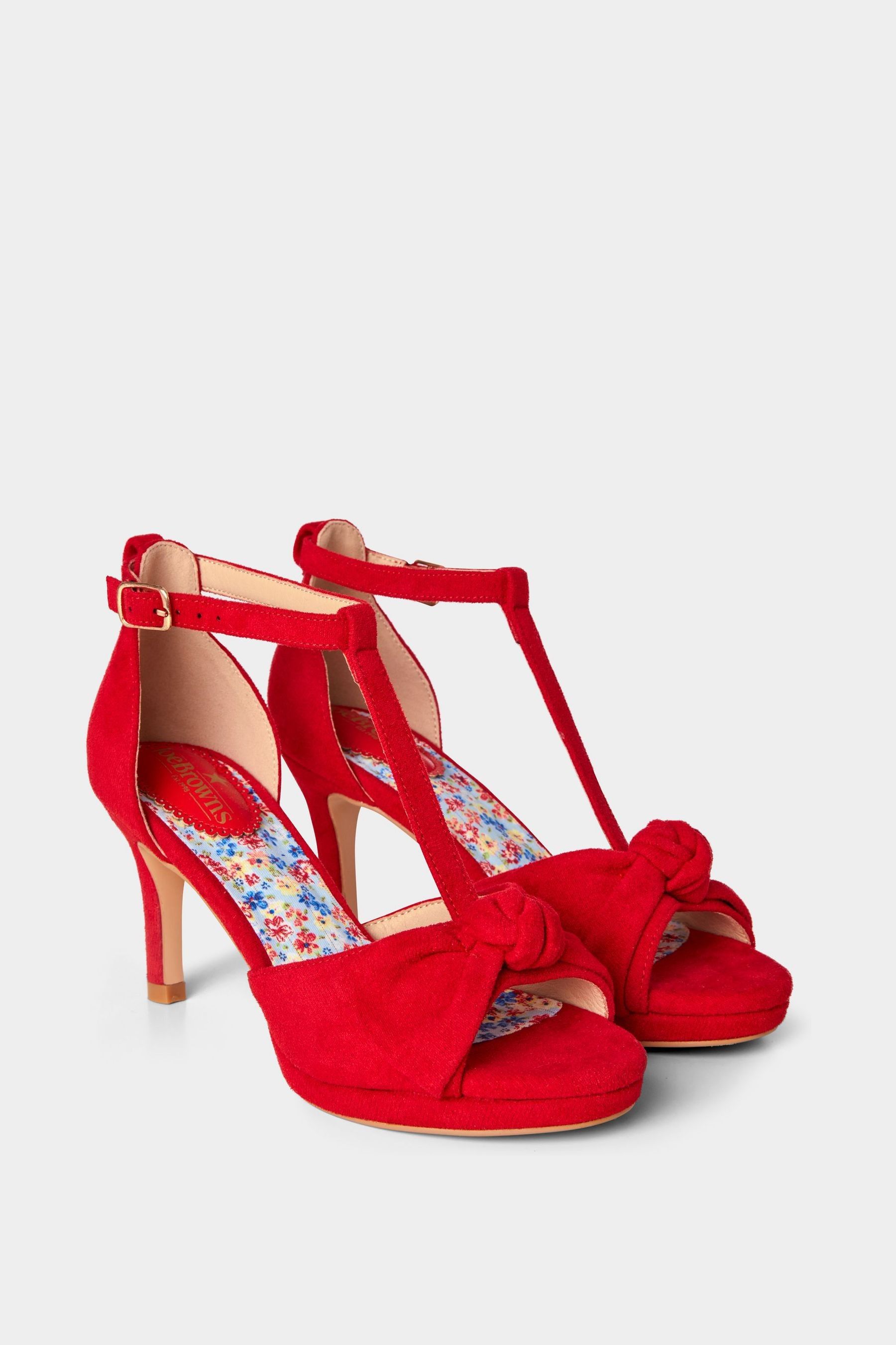 Buy Joe Browns Red Peep Toe Bow T Bar Heels from the Next UK online shop