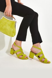 Joe Browns Green Strappy Peep Toe Sandals - Image 1 of 4
