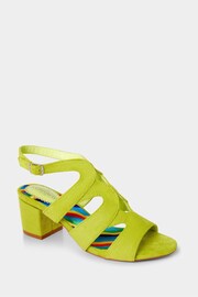 Joe Browns Green Strappy Peep Toe Sandals - Image 3 of 4