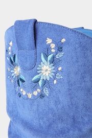 Joe Browns Blue Embroidered Knee High Boots - Image 4 of 5