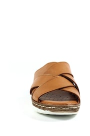 Lunar Gwen Leather Brown Sandals - Image 6 of 7
