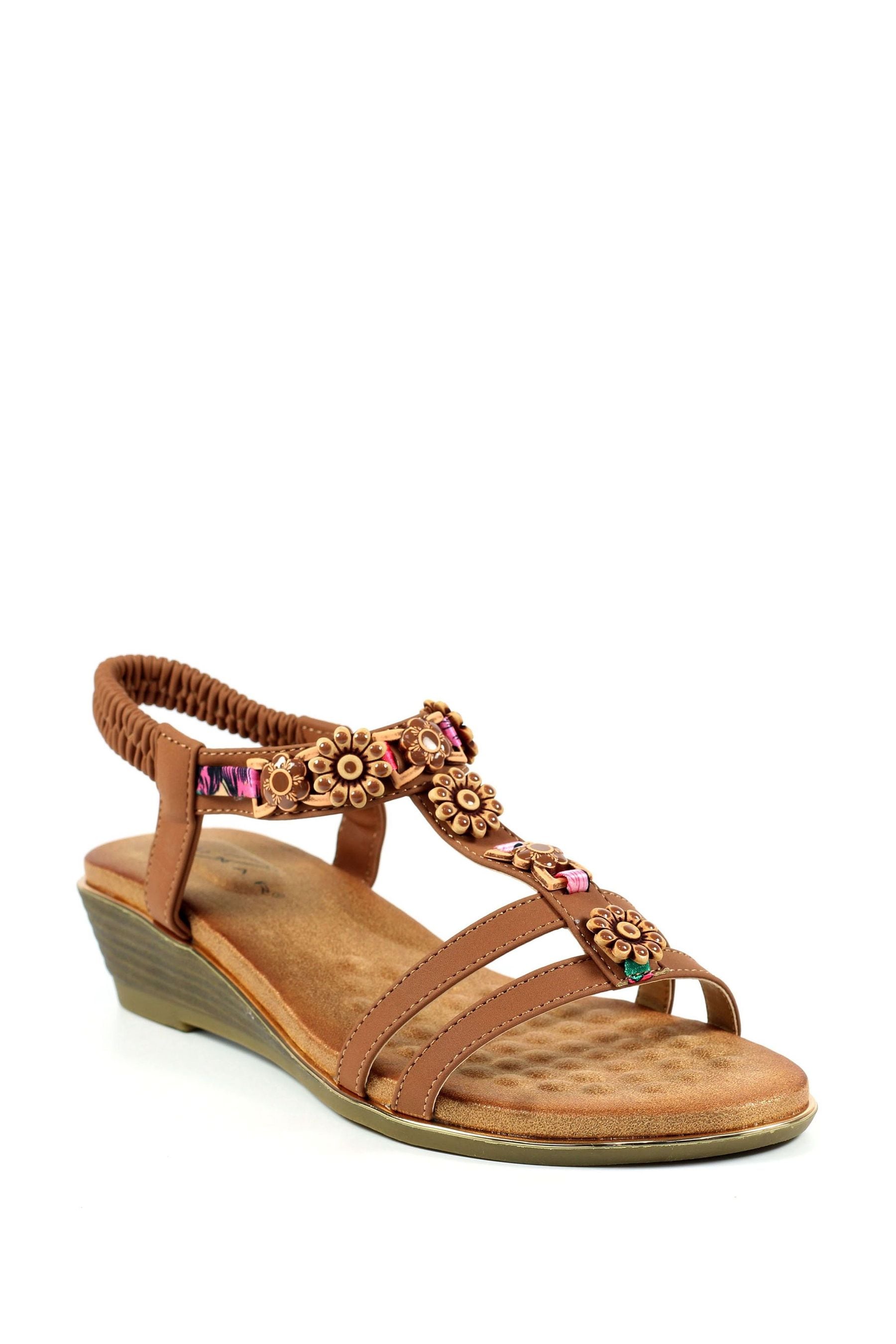 Buy Lunar Frankie Low Wedge Sandals from Next Luxembourg