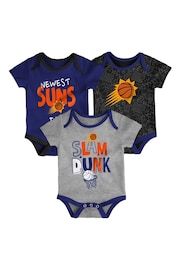 NBA Phoenix Suns Slam Dunk 100% Cotton Bodysuit 3 Pack Newborn - Image 1 of 4