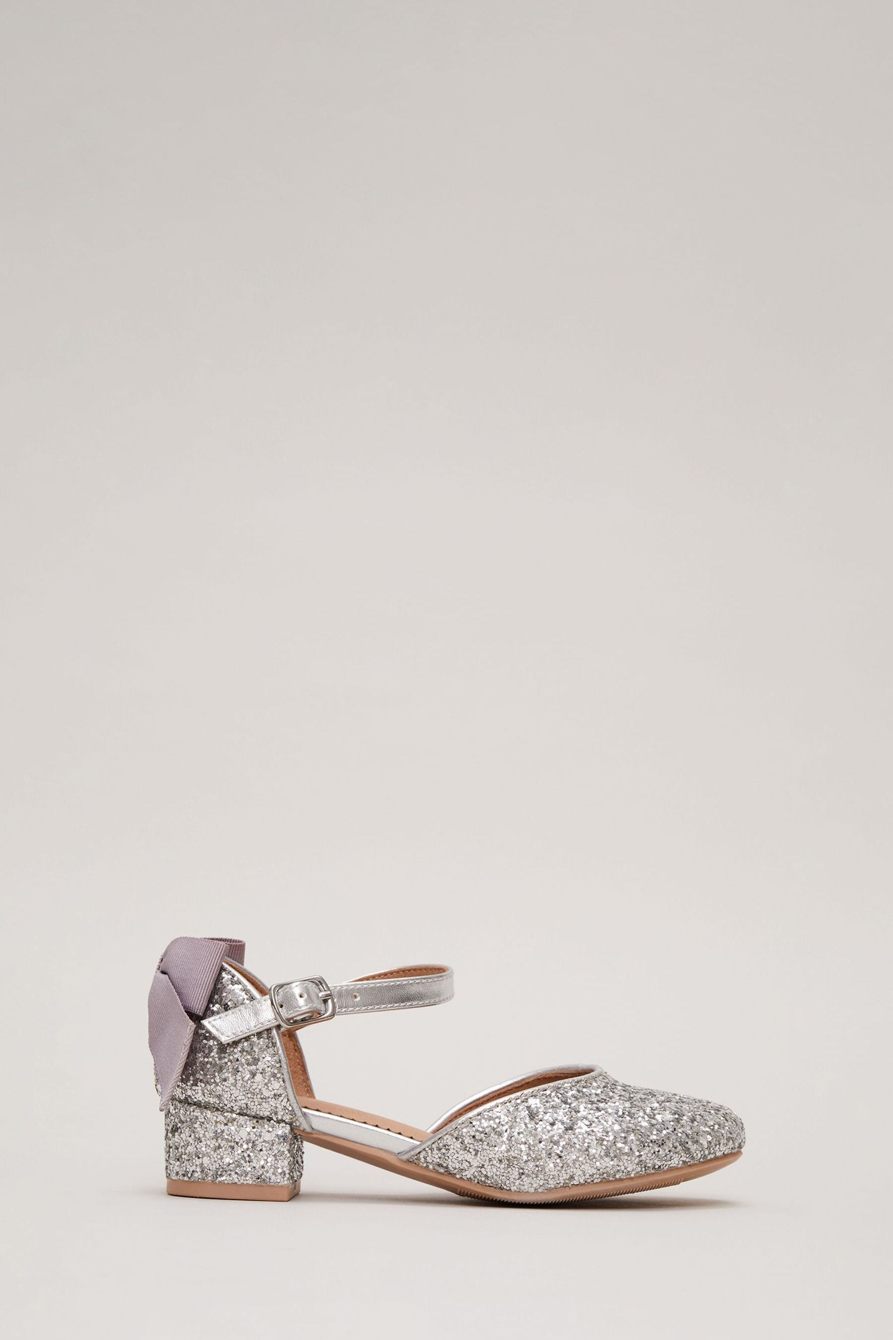 Buy Phase Eight Silver Metallic Glitter Heeled Shoes from Next Oman