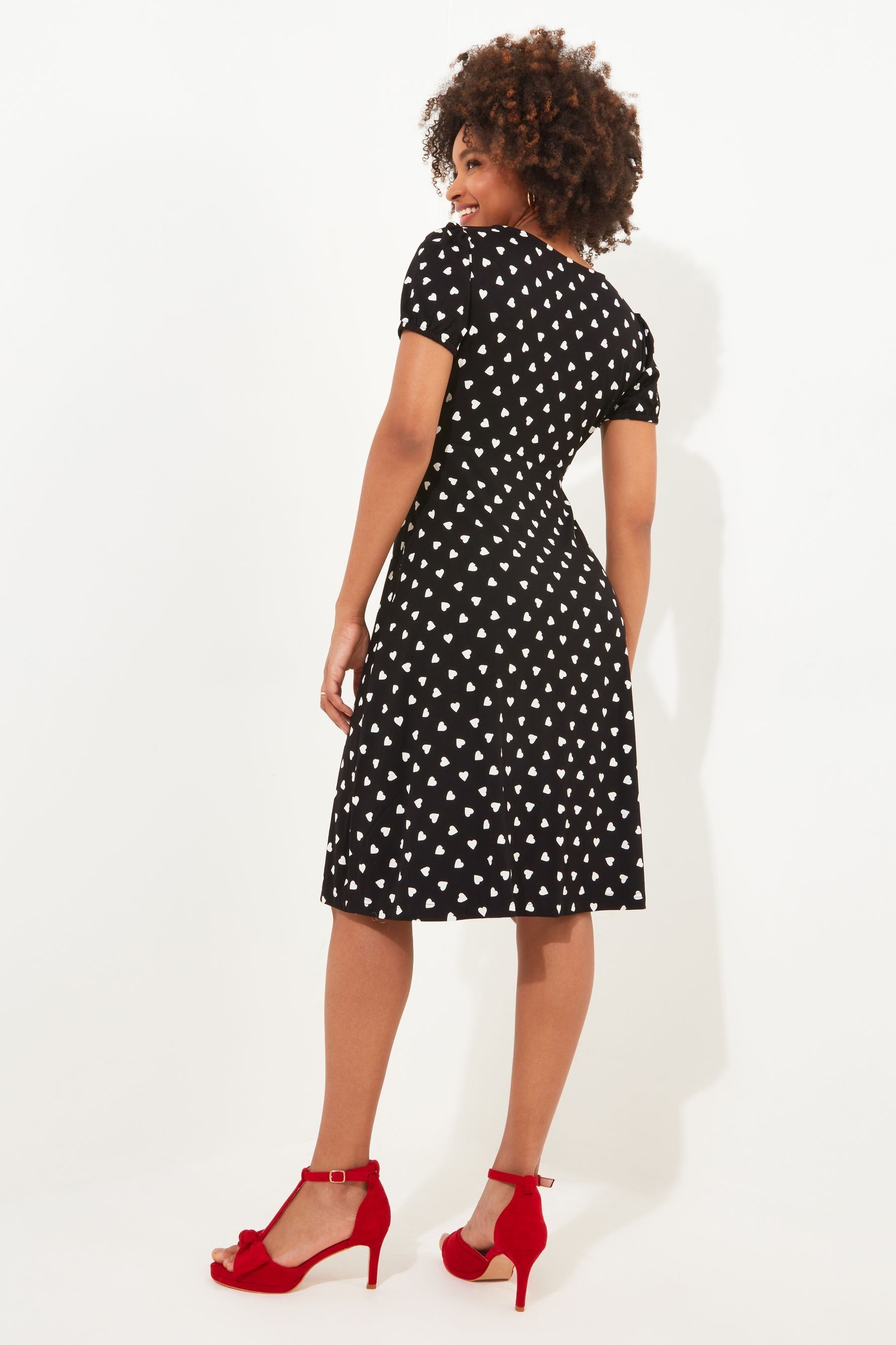 Buy Joe Browns Black Monochrome Heart Jersey Dress from Next Luxembourg