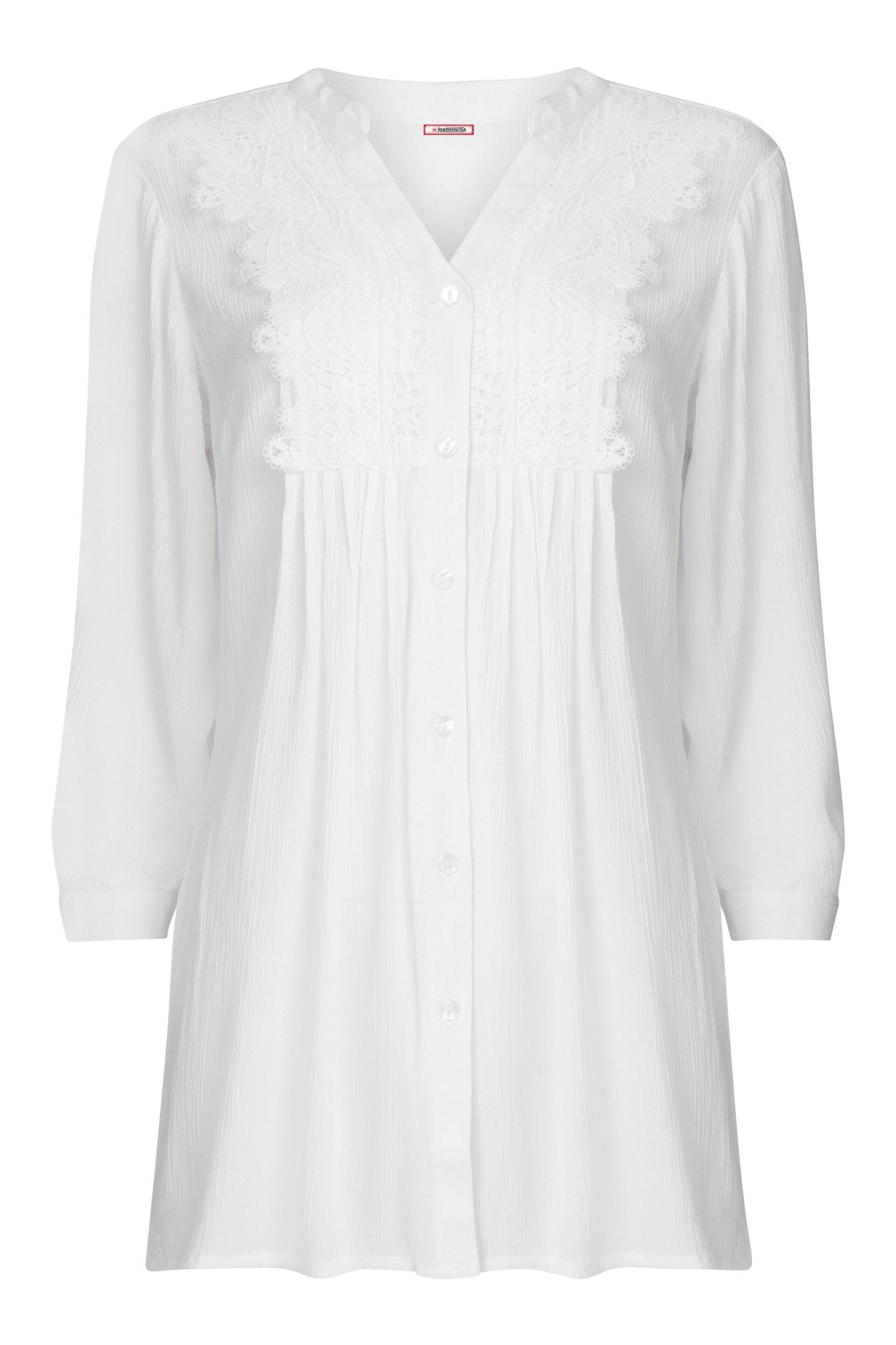 Joe Browns White Floaty Pintuck Lace Blouse - Image 5 of 5