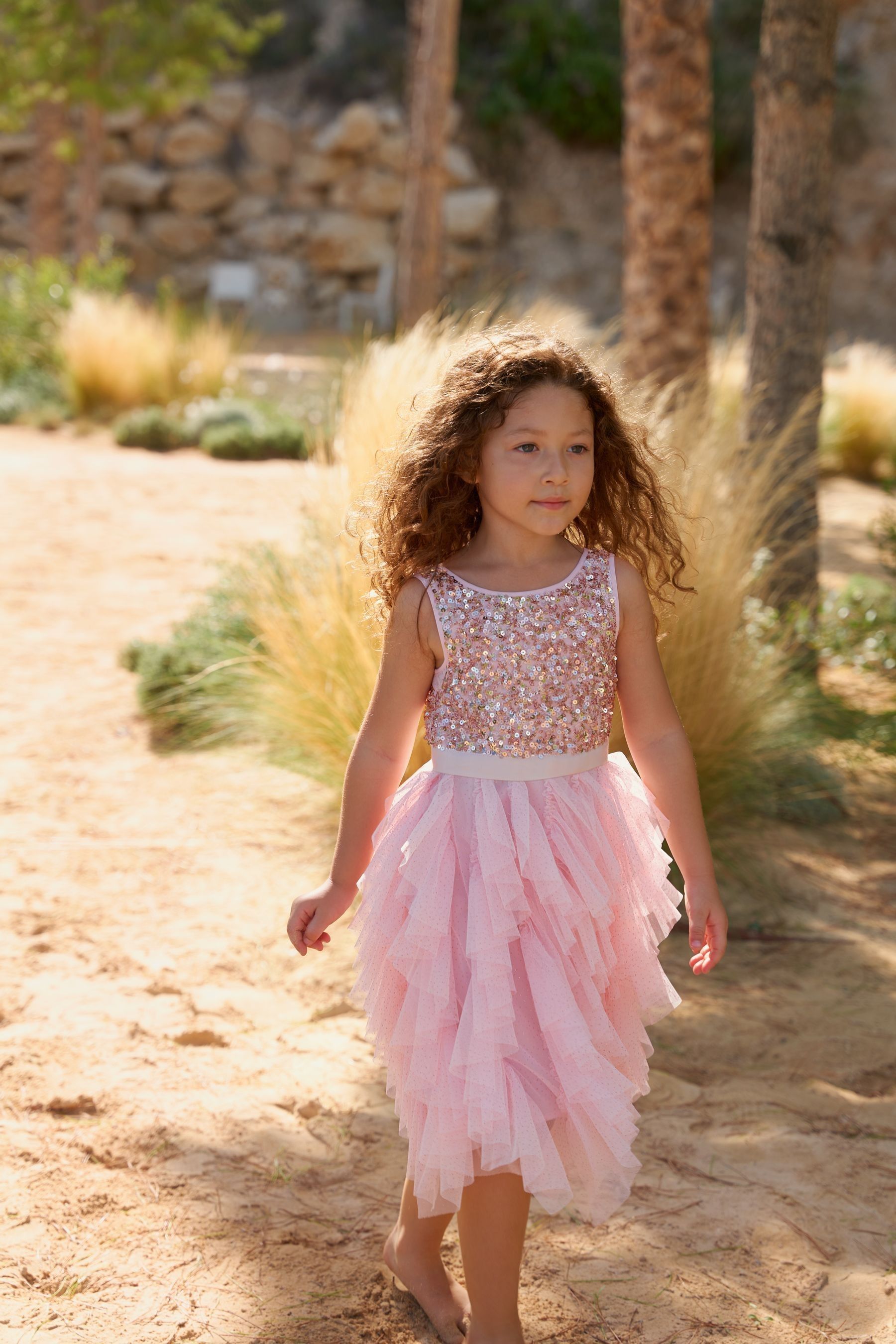 Pink and green 08 sequin jersey dress sales