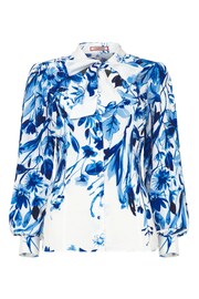 Joe Browns White Floral Pussybow Balloon Blouse - Image 7 of 7