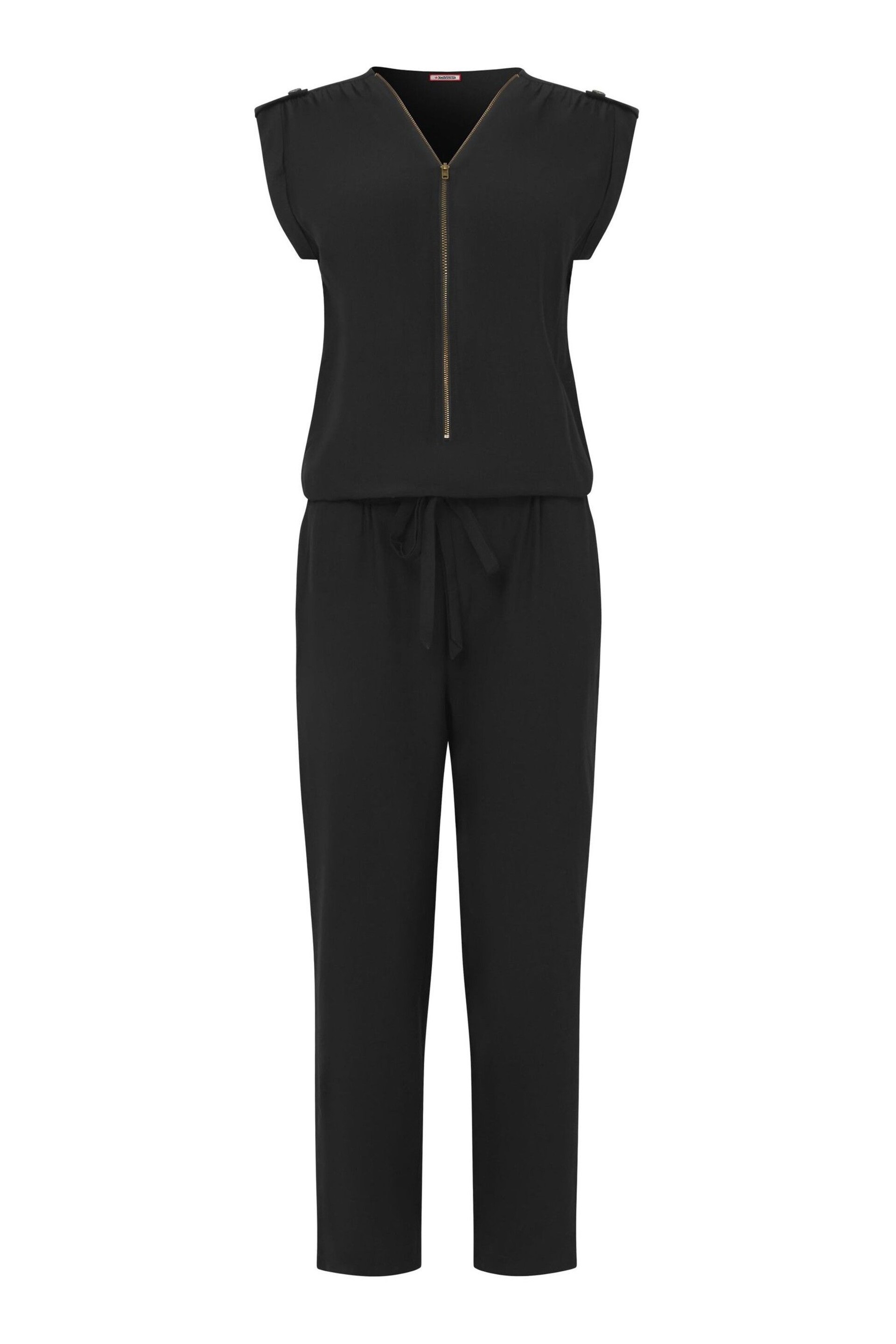 Joe Browns Black Relaxed Fit Zip Front Jumpsuit - Image 6 of 6