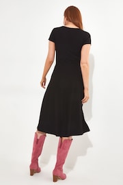 Joe Browns Black Colour block A-Line Wrap Dress - Image 2 of 5