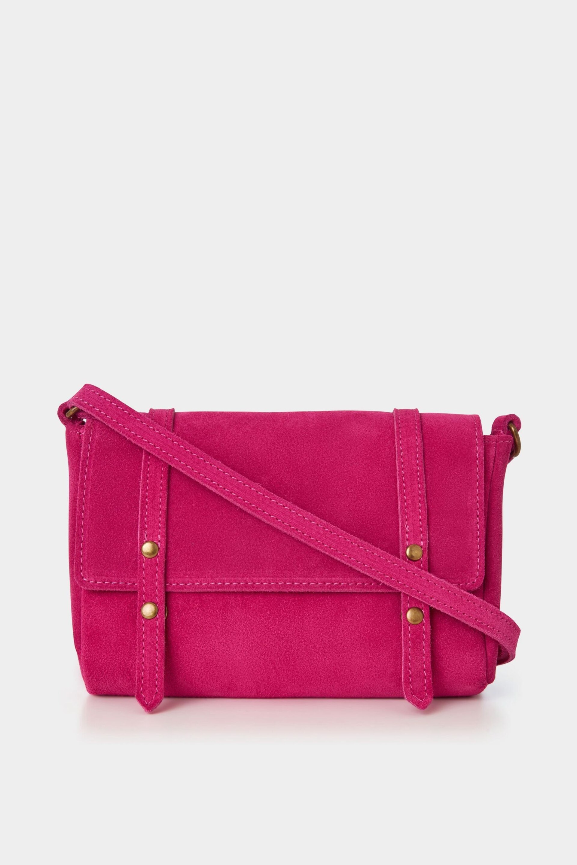 Joe Browns Pink Suede Mini Satchel Crossbody Bag - Image 2 of 3