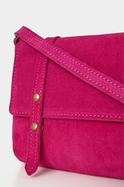 Joe Browns Pink Suede Mini Satchel Crossbody Bag - Image 3 of 3