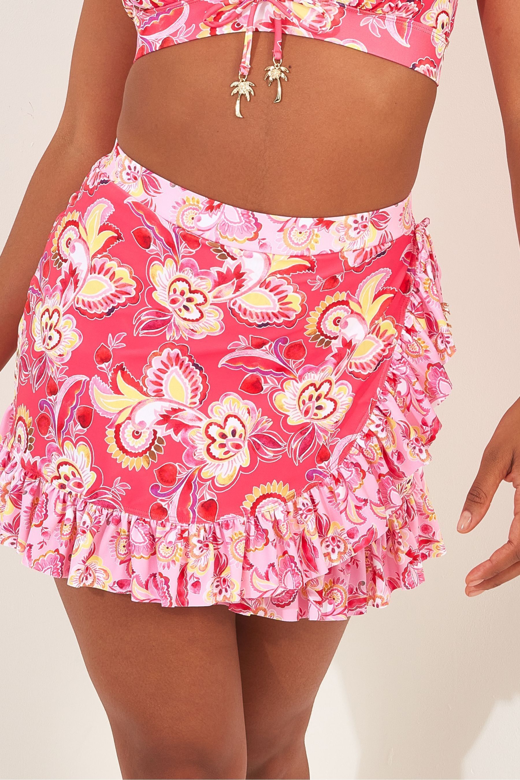 Buy Joe Browns Pink Paisley Frilly Swim Skirt from the Next UK online shop