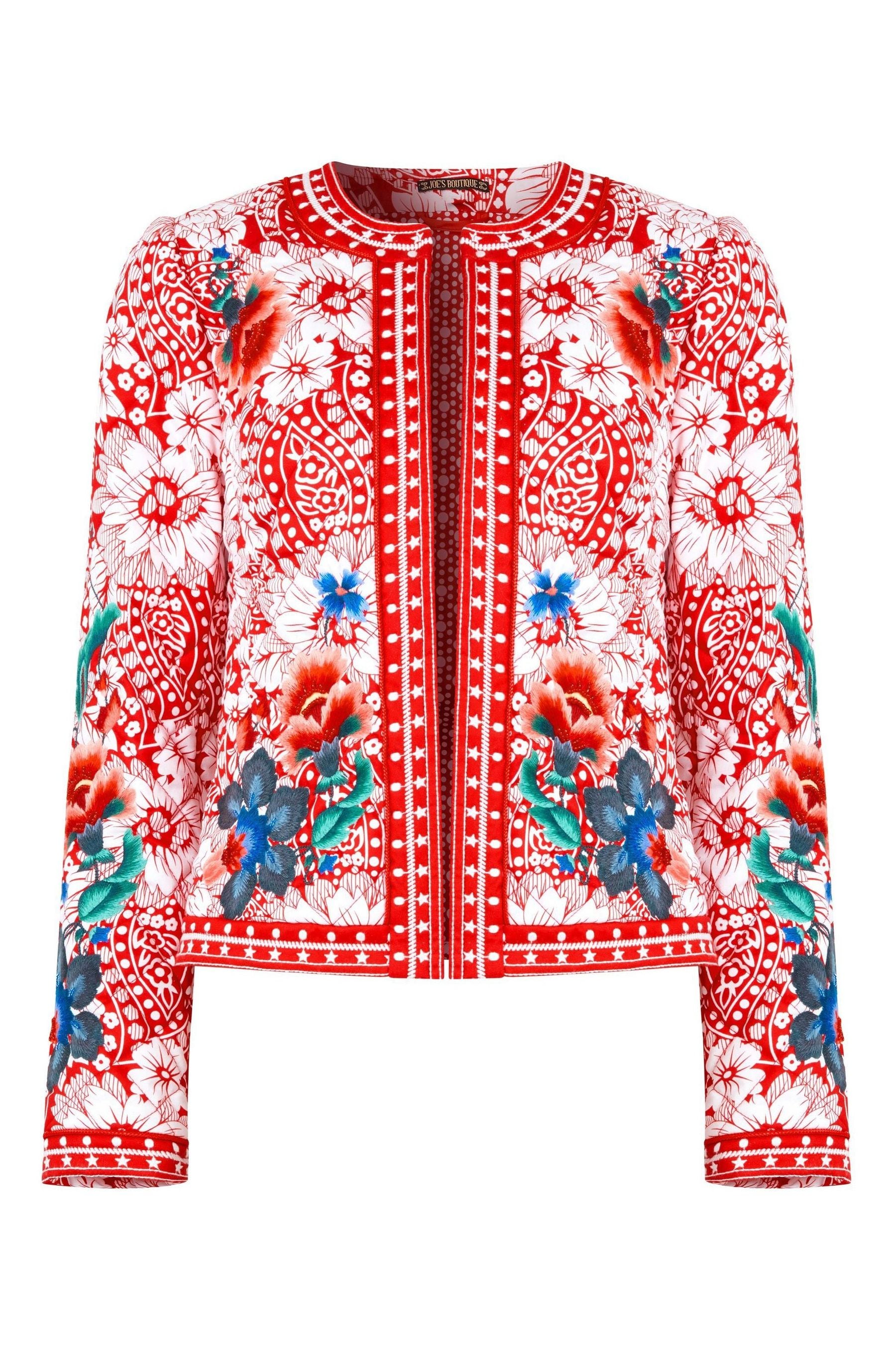 Buy Joe Browns Red Boutique Floral Embroidered Quilted Jacket from Next Luxembourg