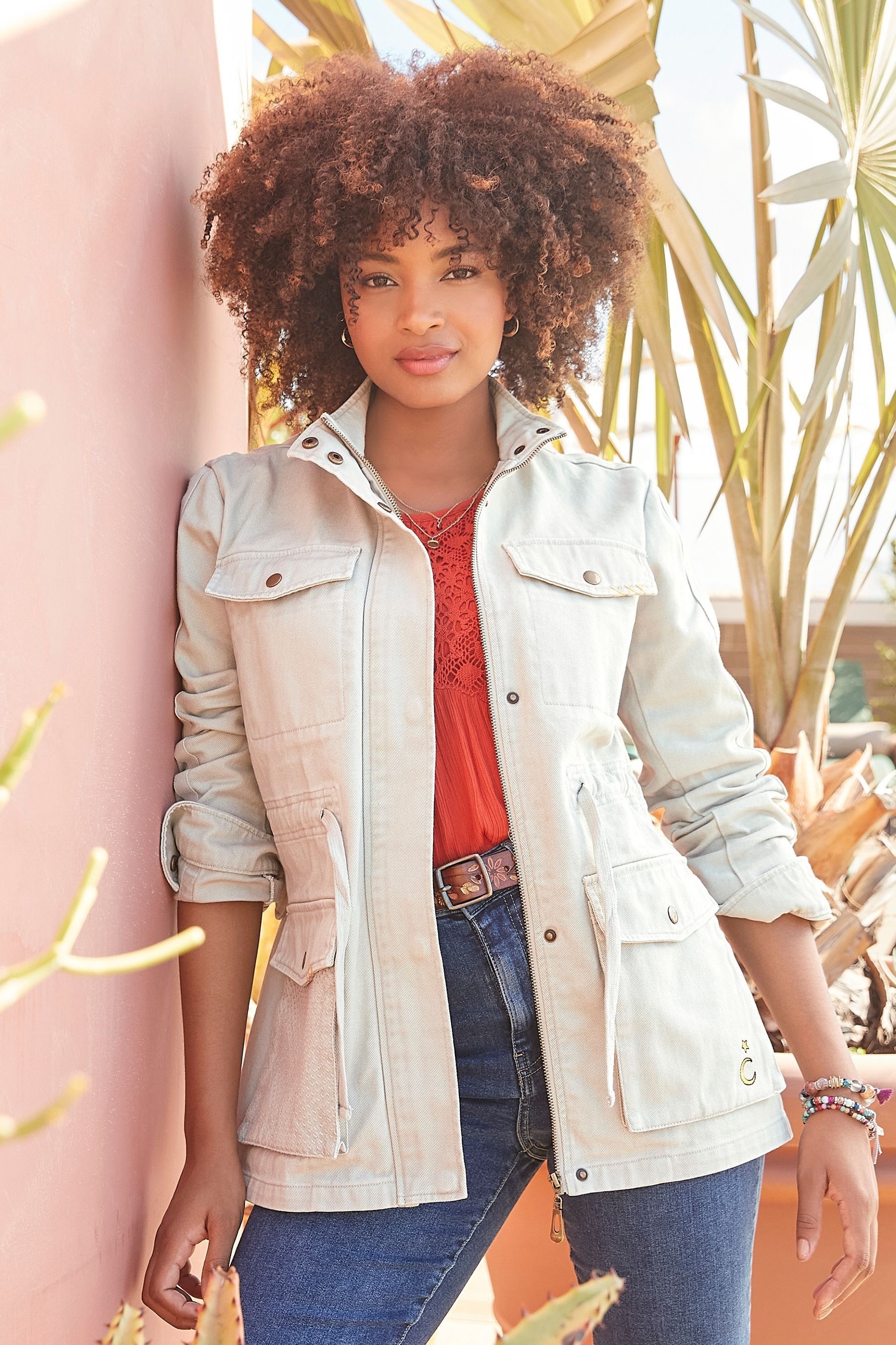 Vintage utility jacket top