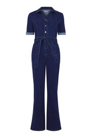 Joe Browns Blue Petite Abstract Butterfly Wide Leg Jumpsuit - Image 4 of 4