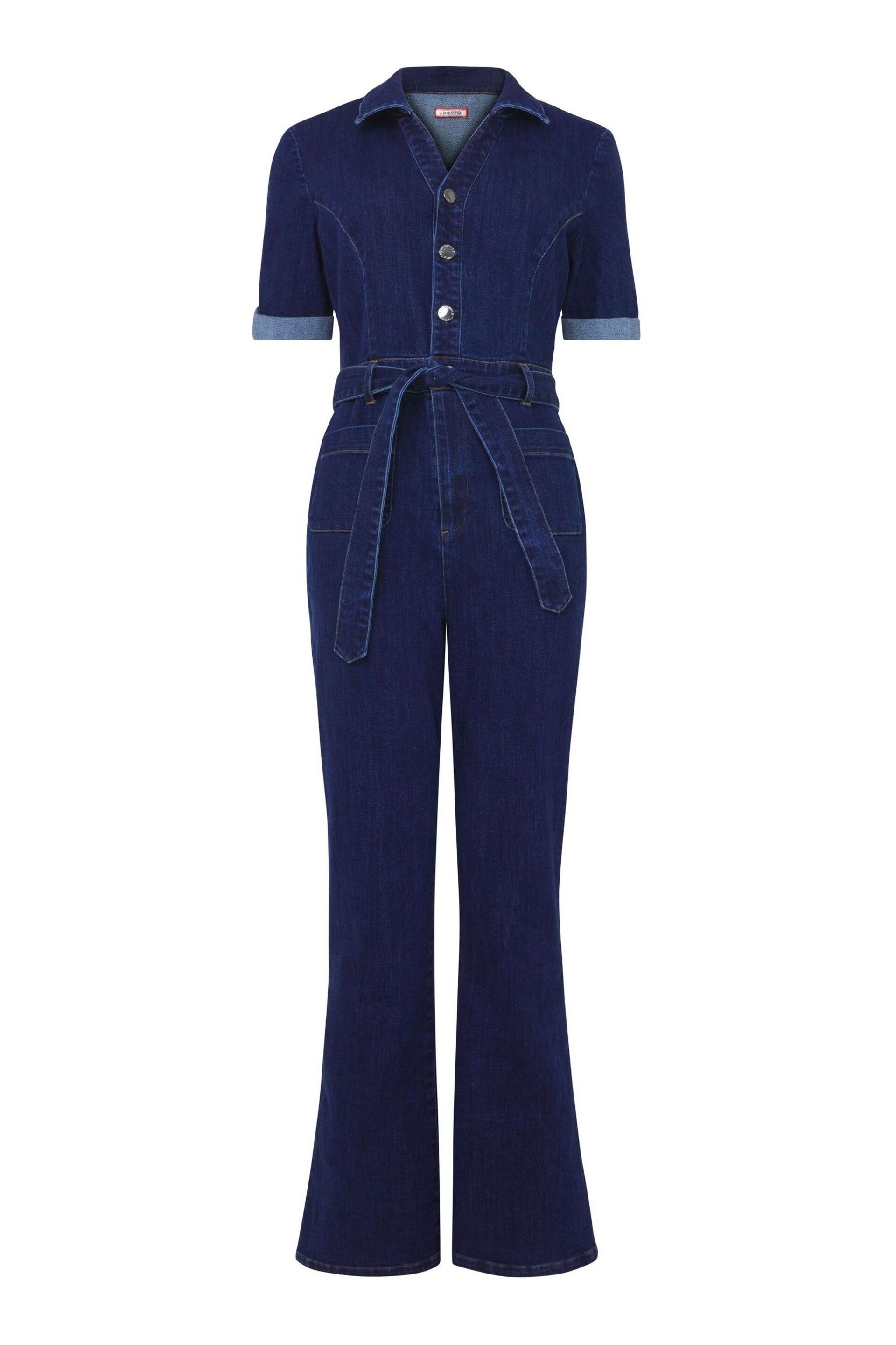 Joe Browns Blue Petite Abstract Butterfly Wide Leg Jumpsuit - Image 4 of 4