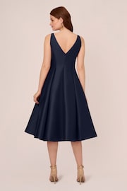 Adrianna Papell Blue Sleeveless Tea Length Dress - Image 2 of 6