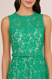 Adrianna Papell Green Lace Midi Dress - Image 6 of 7