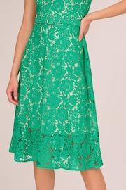 Adrianna Papell Green Lace Midi Dress - Image 7 of 7