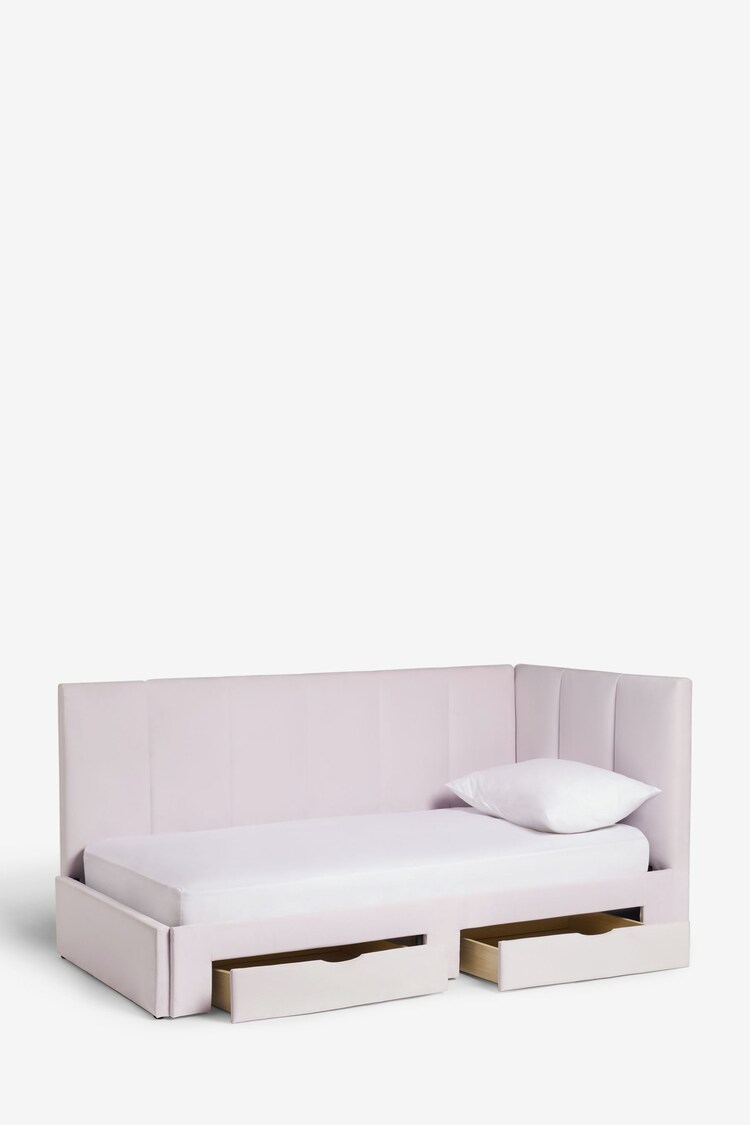 Opulent Velvet Lilac Marlowe Kids Upholstered Drawer Storage Bed Bed Frame - Image 2 of 2