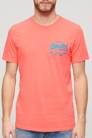 Superdry Neon Red 100% Cotton Neon Vintage Logo T-Shirt - Image 1 of 5