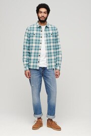 Superdry Blue Vintage Check Overshirt - Image 3 of 6