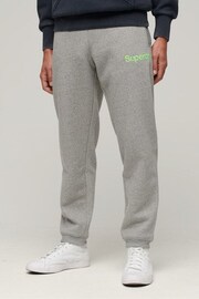 Superdry Grey Core Logo Classic Wash Joggers - Image 1 of 5