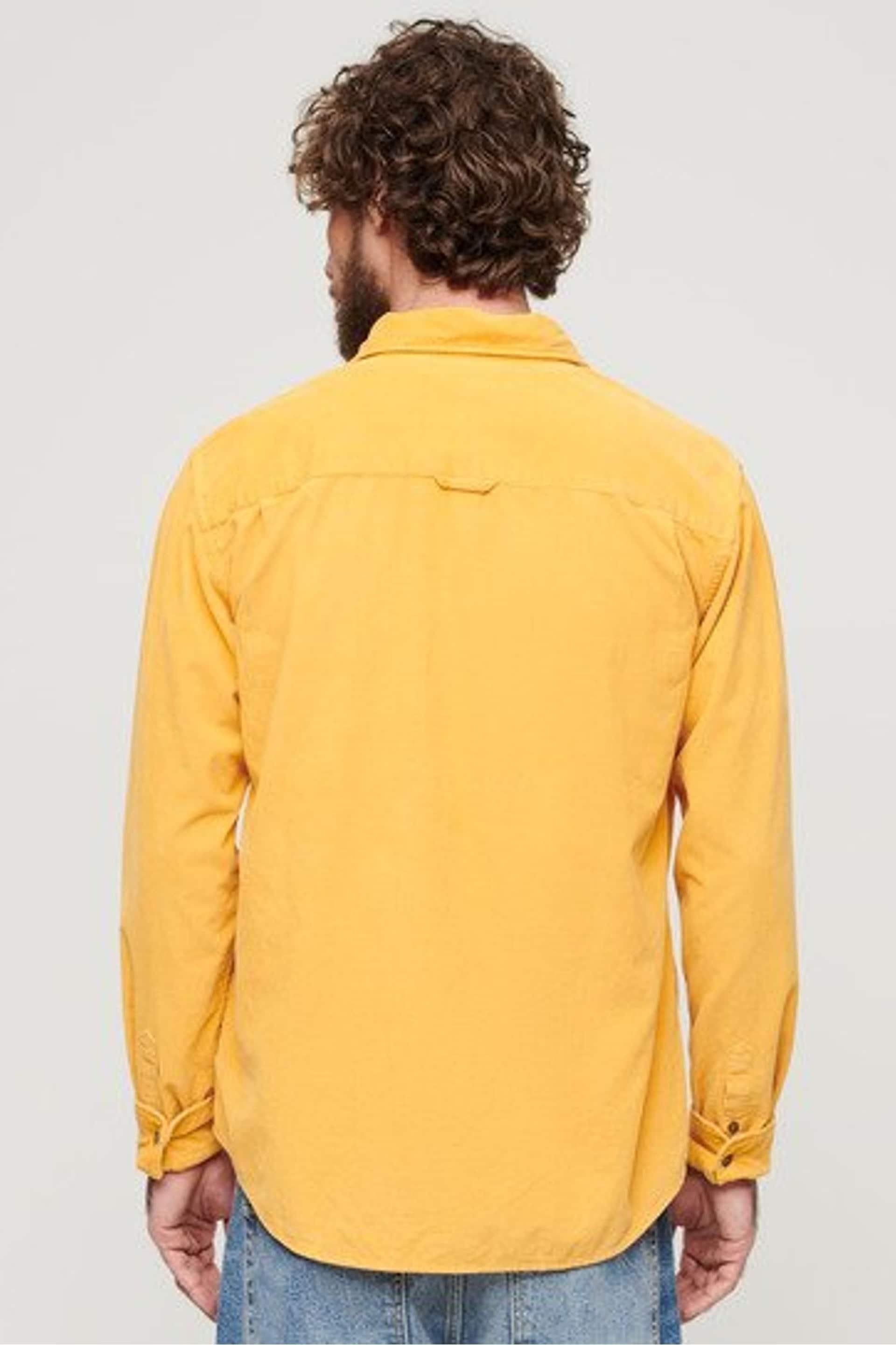 Superdry Yellow Micro Cord Long Sleeve Shirt - Image 2 of 6
