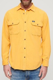 Superdry Yellow Micro Cord Long Sleeve Shirt - Image 4 of 6