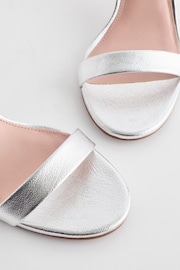 Silver Extra Wide Fit Forever Comfort® Block Heel Sandals - Image 2 of 5