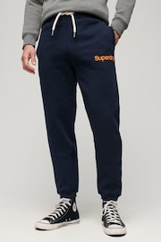 Superdry Blue Core Logo Classic Wash Joggers - Image 1 of 6