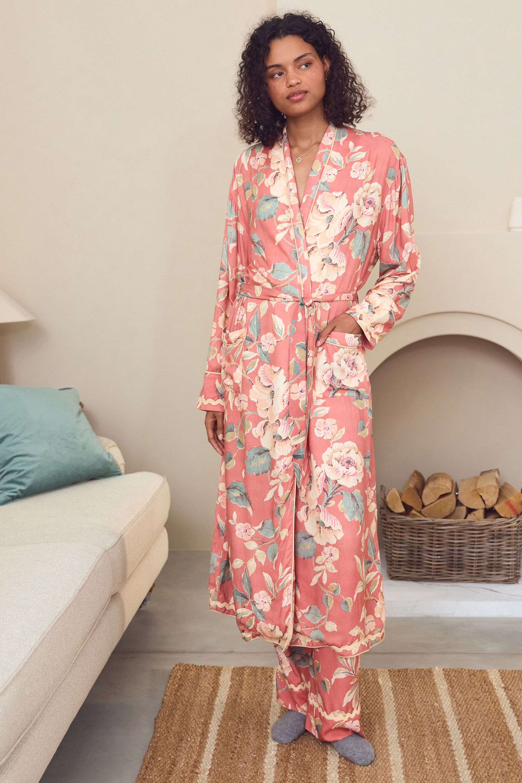 Floral dressing gown uk hot sale