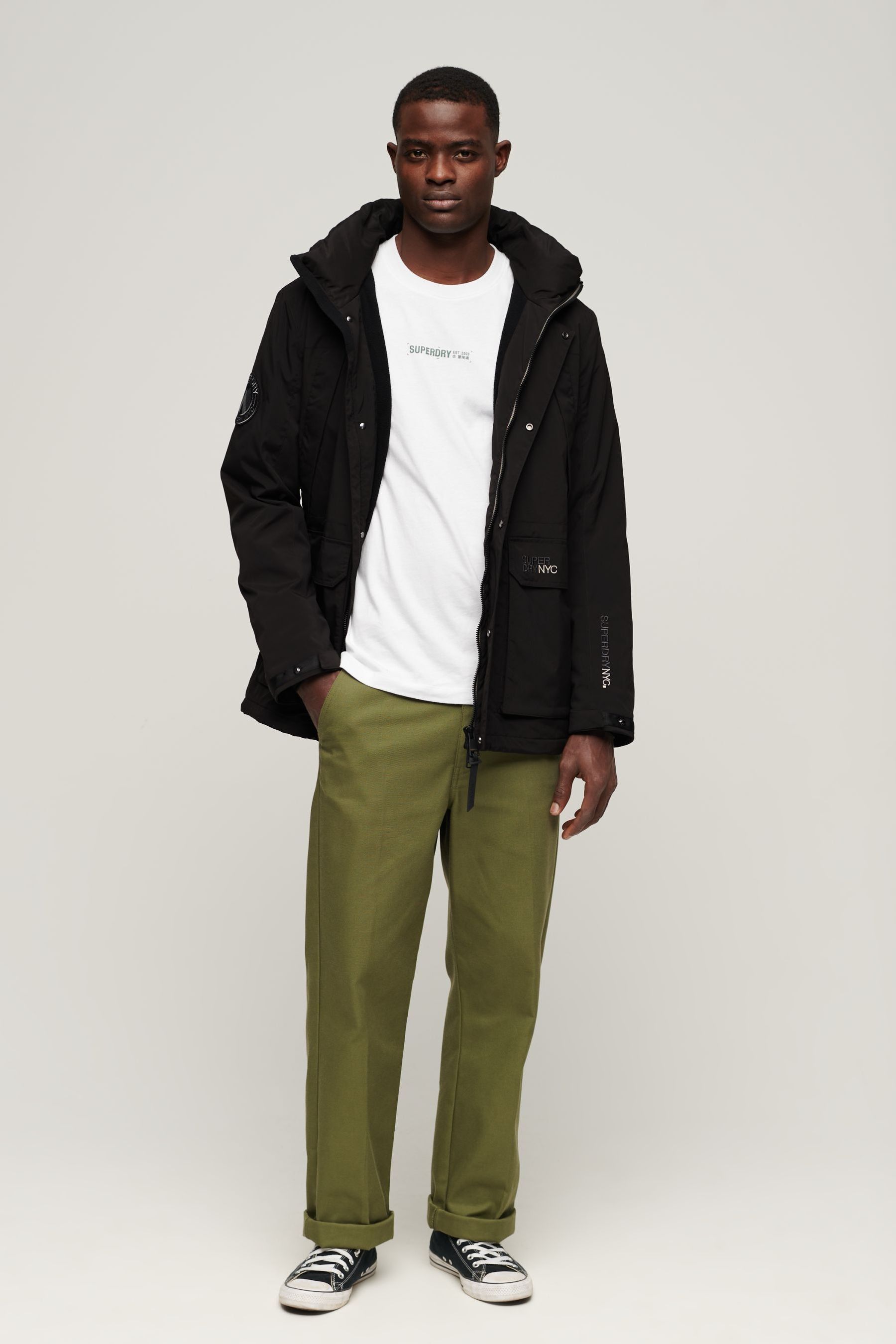 Buy Superdry Black City Hooded Wind Parka Jacket from Next Luxembourg