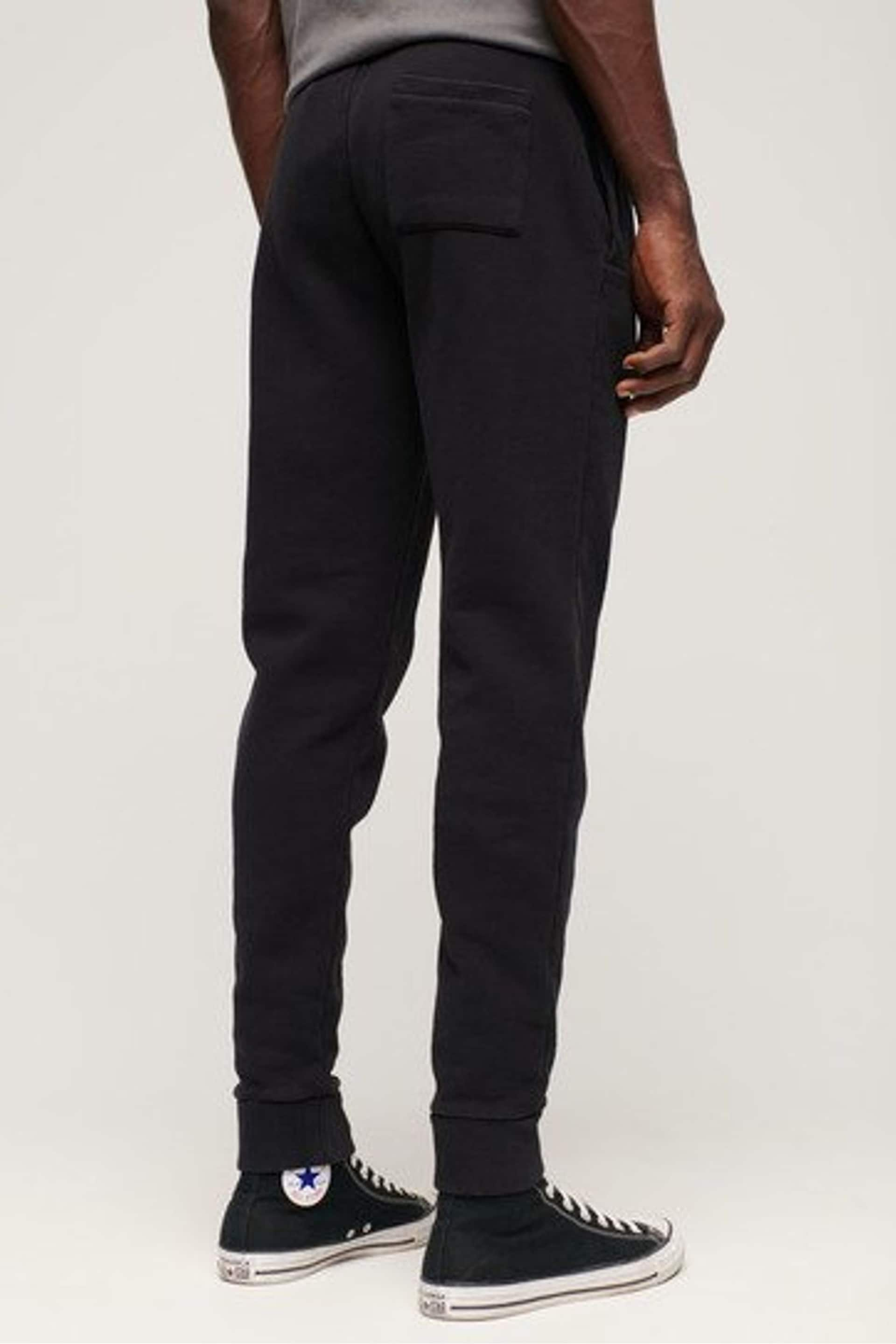 Superdry Black Classic Vintage Logo Heritage Joggers - Image 2 of 6