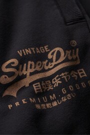 Superdry Black Classic Vintage Logo Heritage Joggers - Image 5 of 6