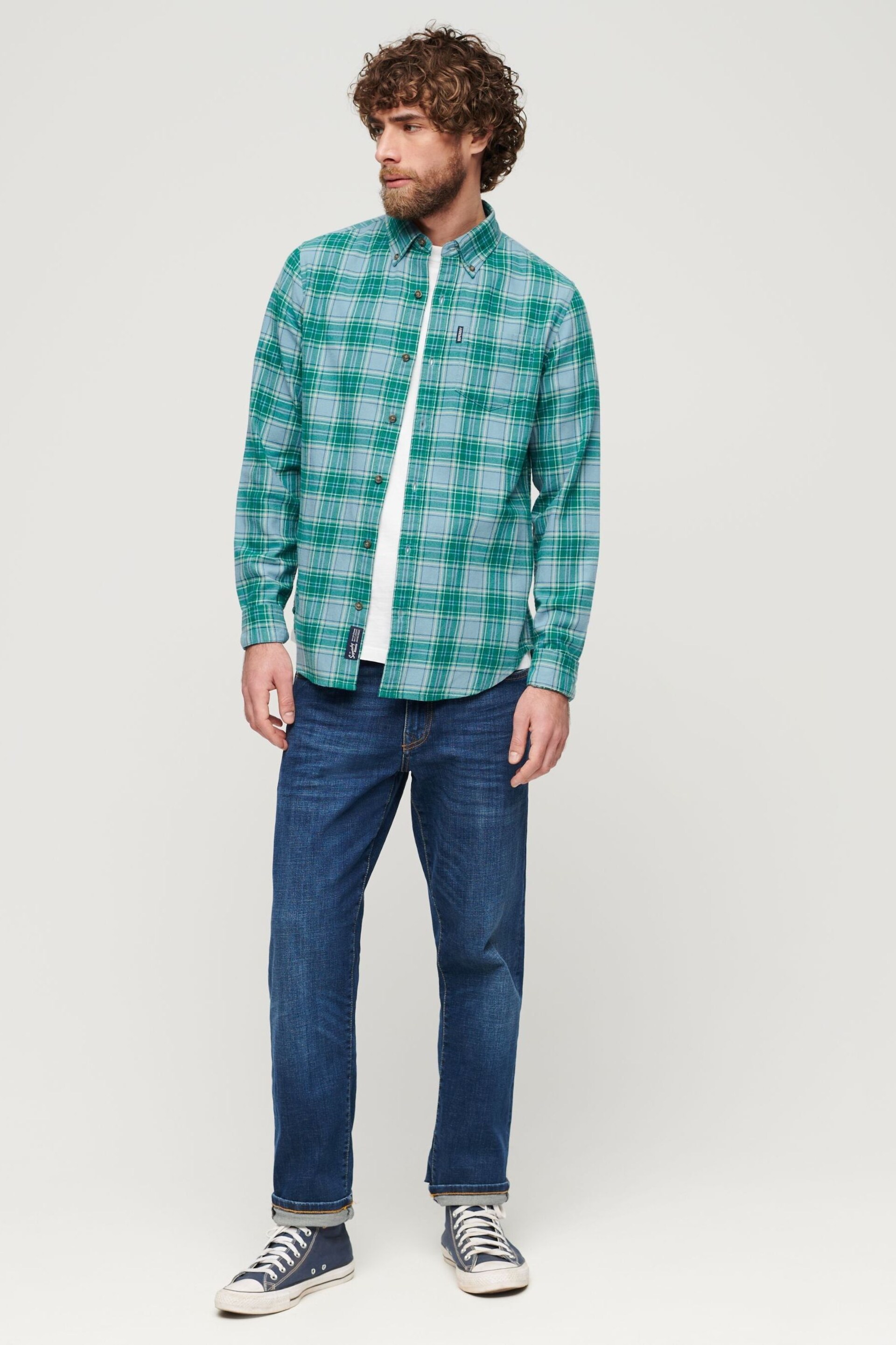 Superdry Blue Vintage Check Shirt - Image 2 of 6