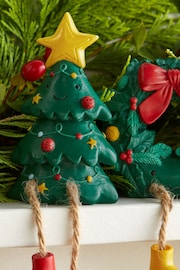 Set of 3 Green Mini Dangly Leg Christmas Ornaments - Image 3 of 5