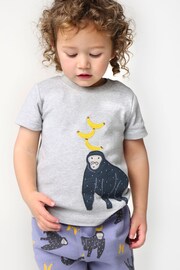 Frugi Grey Gorilla Applique Short-Sleeve T-Shirt - Image 1 of 3