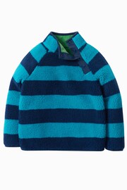 Frugi Blue Stripe Reversible Snuggle Fleece - Image 2 of 5