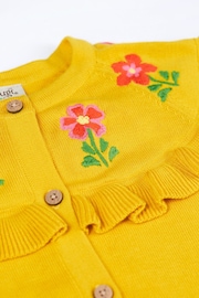 Frugi Yellow Romi Ruffle Cardigan - Image 5 of 6