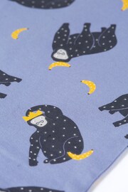 Frugi Purple Organic Cotton Gorilla Print All-In-One - Image 4 of 4