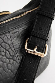 Black Leather Pocket Shoulder Bag - Image 10 of 10