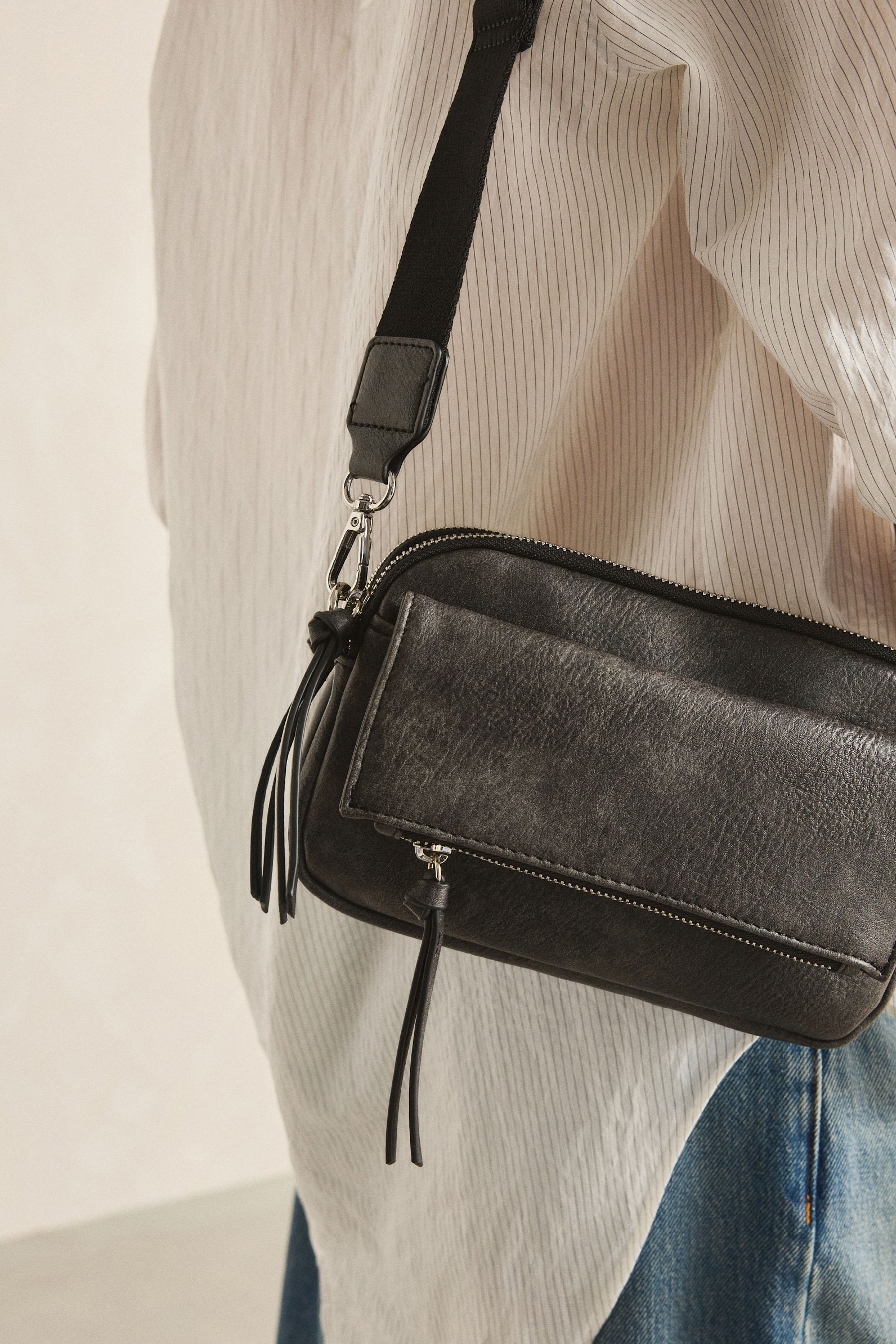 Buy Black Utility Wash Cross Body Bag from Next Ireland
