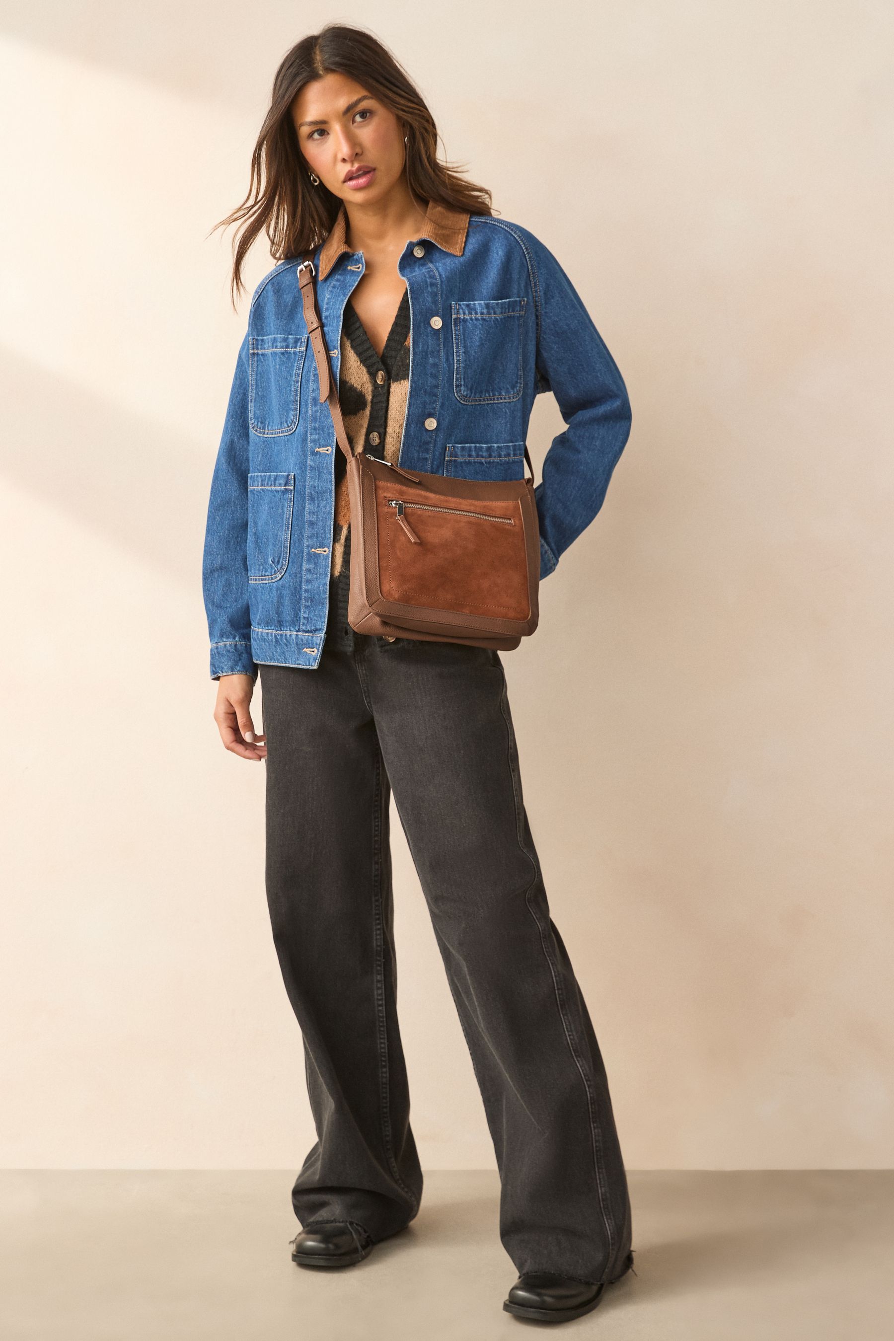 Buy Tan Brown Leather Pocket Messenger Bag from the Next UK online shop