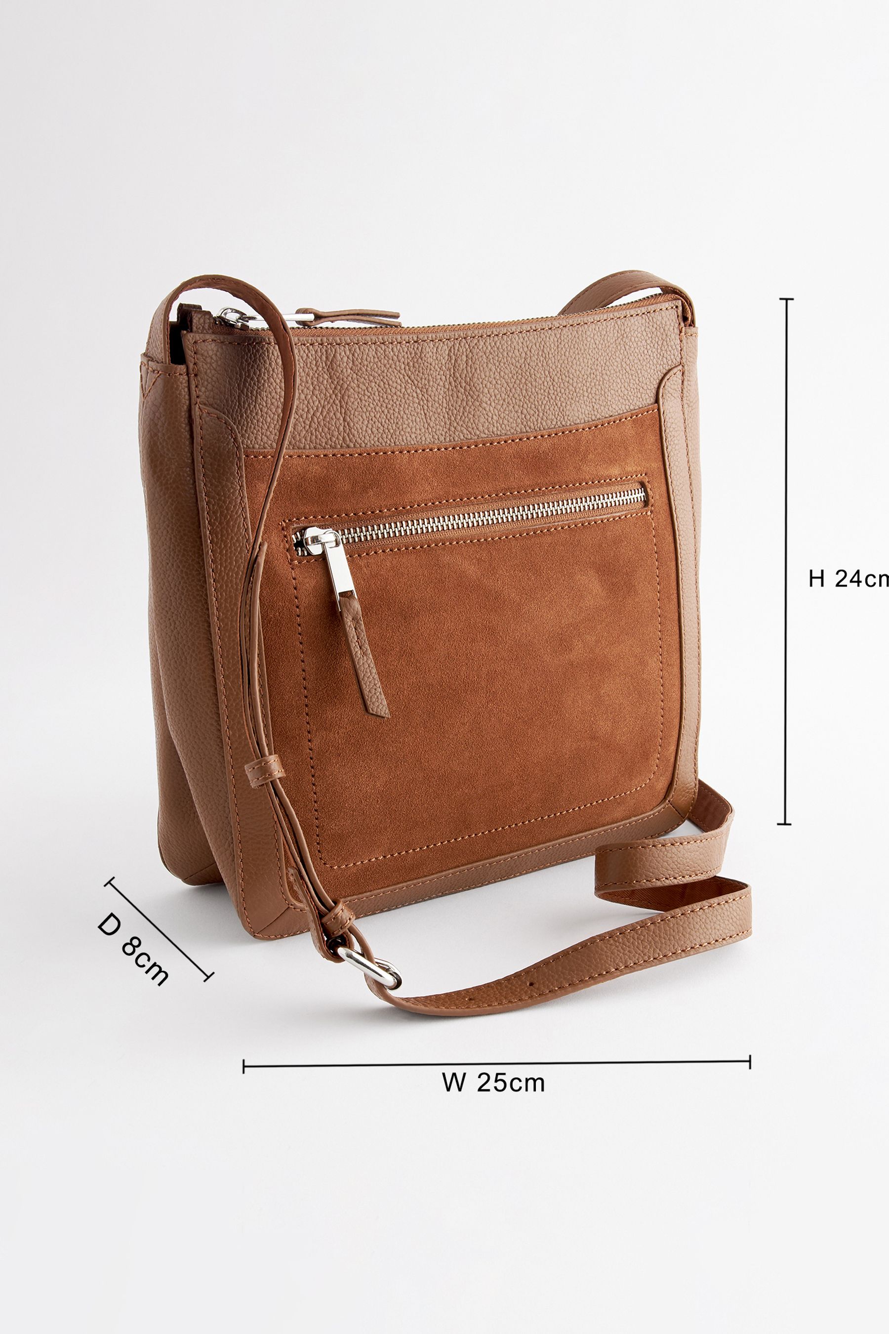 Buy Tan Brown Leather Pocket Messenger Bag from the Next UK online shop