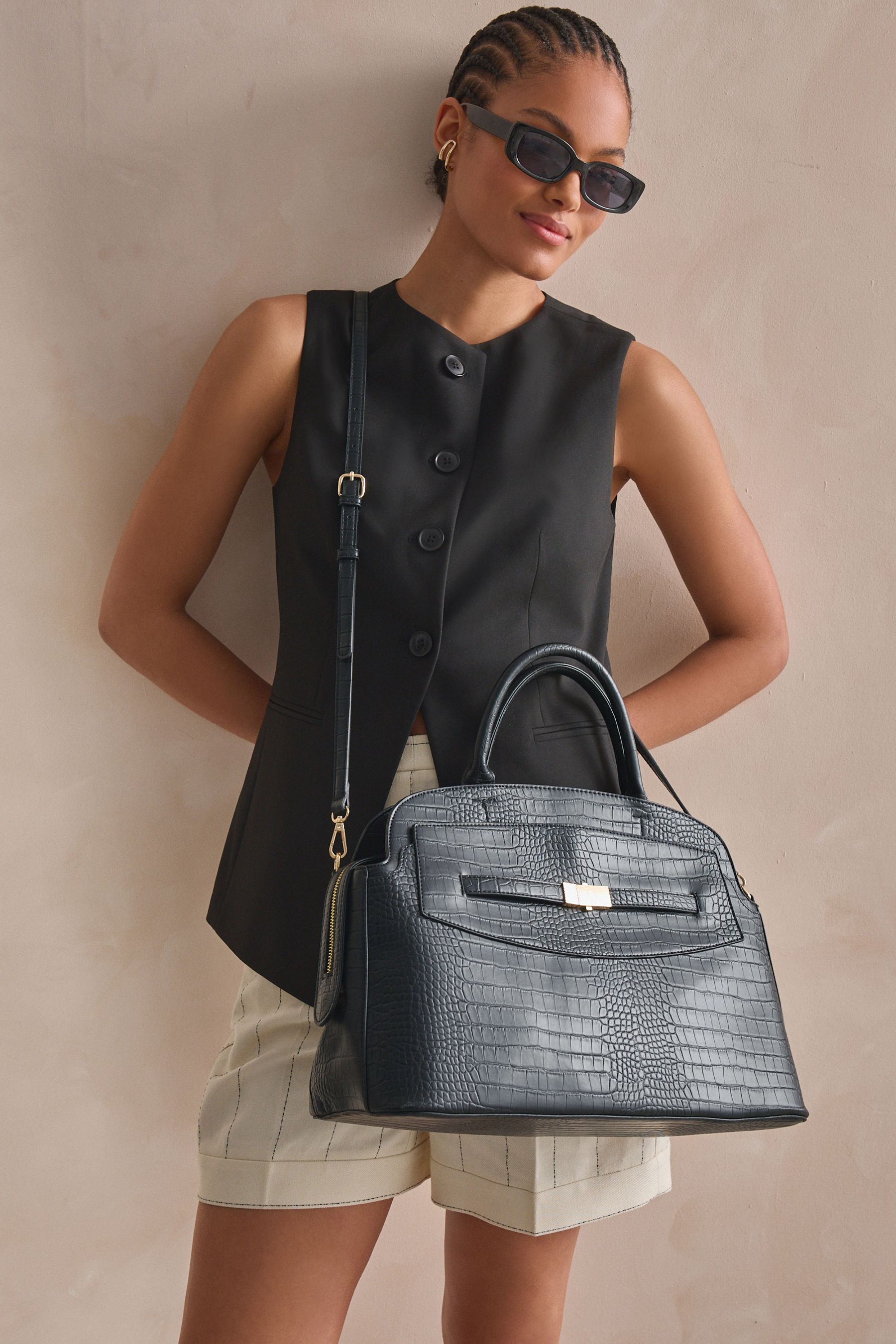 Croc effect tote bag online